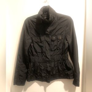 Zara women’s light weight utility style jacket - black, size medium